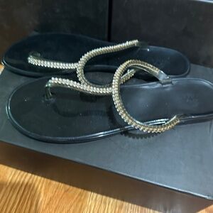 Nomad rhinestone flip flops